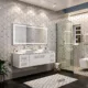 Totti Wave 60" White Modern Double Sink Bathroom Vanity with Super White Man-Made Stone Top & Sinks-EVVN147-60WH - Image 4