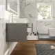 Totti Wave 72" Gray Modern Double Sink Bathroom Vanity with Super White Man-Made Stone Top & Sinks-EVVN147-72GR - Image 6