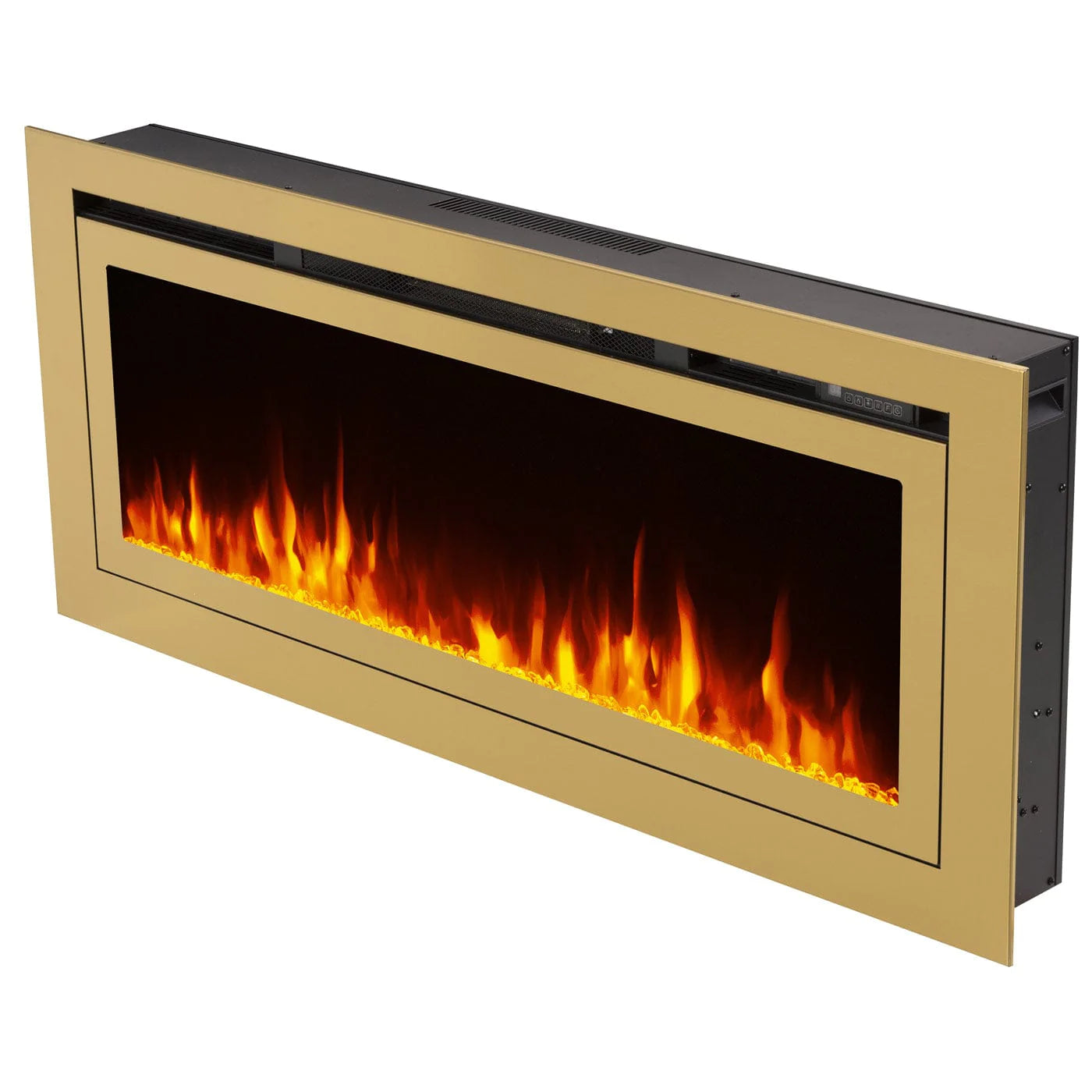 images Touchstone Sideline Deluxe Gold 50" Recessed Smart Electric Fireplace 86275 - Image 1