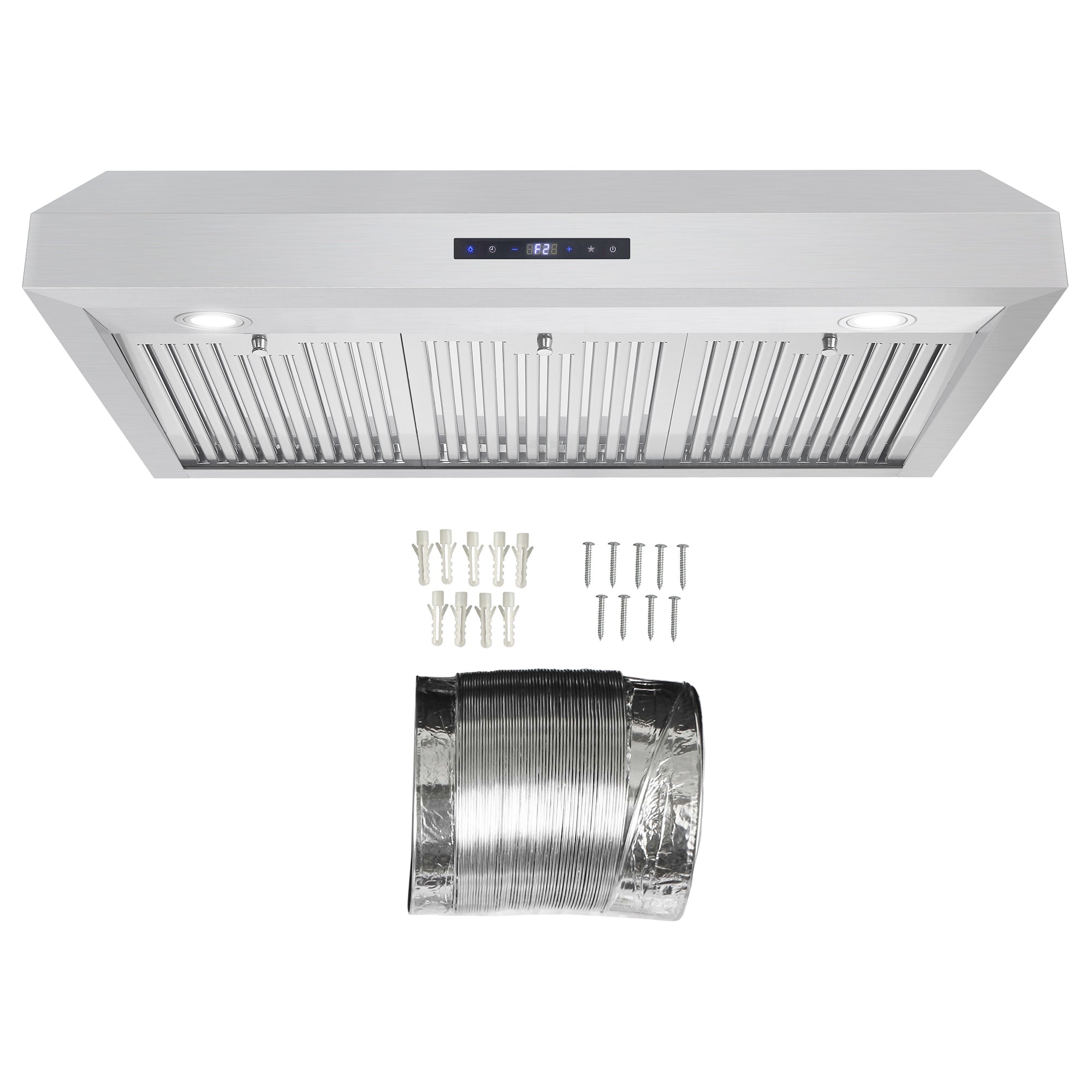 images Cosmo 36'' Under Cabinet Range Hood with Digital Touch Controls, 3-Speed Fan, LED Lights and Permanent Filters in Stainless Steel UMC36 - Image 1