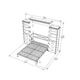 Queen Murphy Bed w/ Storage Cabinets, Walnut, by Leto Muro - Image 8