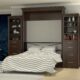 Queen Murphy Bed w/ Storage Cabinets, Walnut, by Leto Muro - Image 2