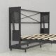 Queen Murphy Bed w/ Storage Cabinets, Walnut, by Leto Muro - Image 3
