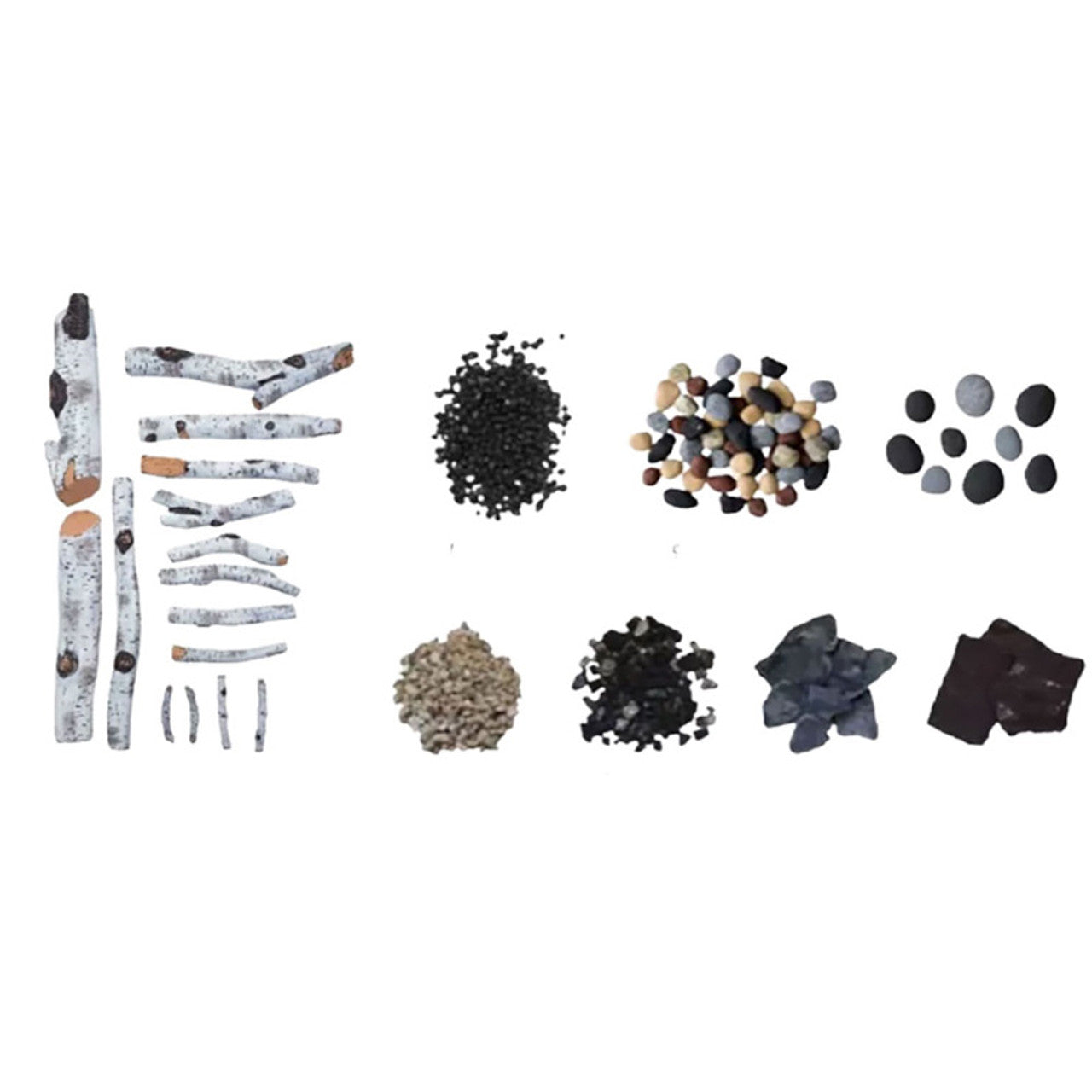 images Amantii 15-Piece Birch Log Set with Media Kit - DESIGN-MEDIA-BIRCH-15PCE - Image 1