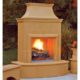 American Fyre Designs 16'' Radiused Bullnose Hearth Petite Cordova Outdoor Vented Fireplace 025-01-N-CB-LUC - Image 2