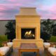 American Fyre Designs 16'' Rectangle Bullnose Cordova Outdoor Vented Fireplace 022-20-N-CB-LBC - Image 2