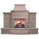 American Fyre Designs Grand Petite Cordova Outdoor Fireplace with Extended Bullnose Hearth 865-10-N-SM-LBC