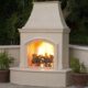 American Fyre Designs 16" Radiused Bullnose Phoenix Outdoor Vent-Free Fireplace 117-01-N-CB-LBC - Image 2