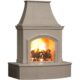 American Fyre Designs 16" Radiused Bullnose Phoenix Outdoor Vent-Free Fireplace 117-01-N-CB-LBC