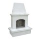 American Fyre Designs Contractor's Model Vented Fireplace White Concrete 040-11-A-WC-RBC