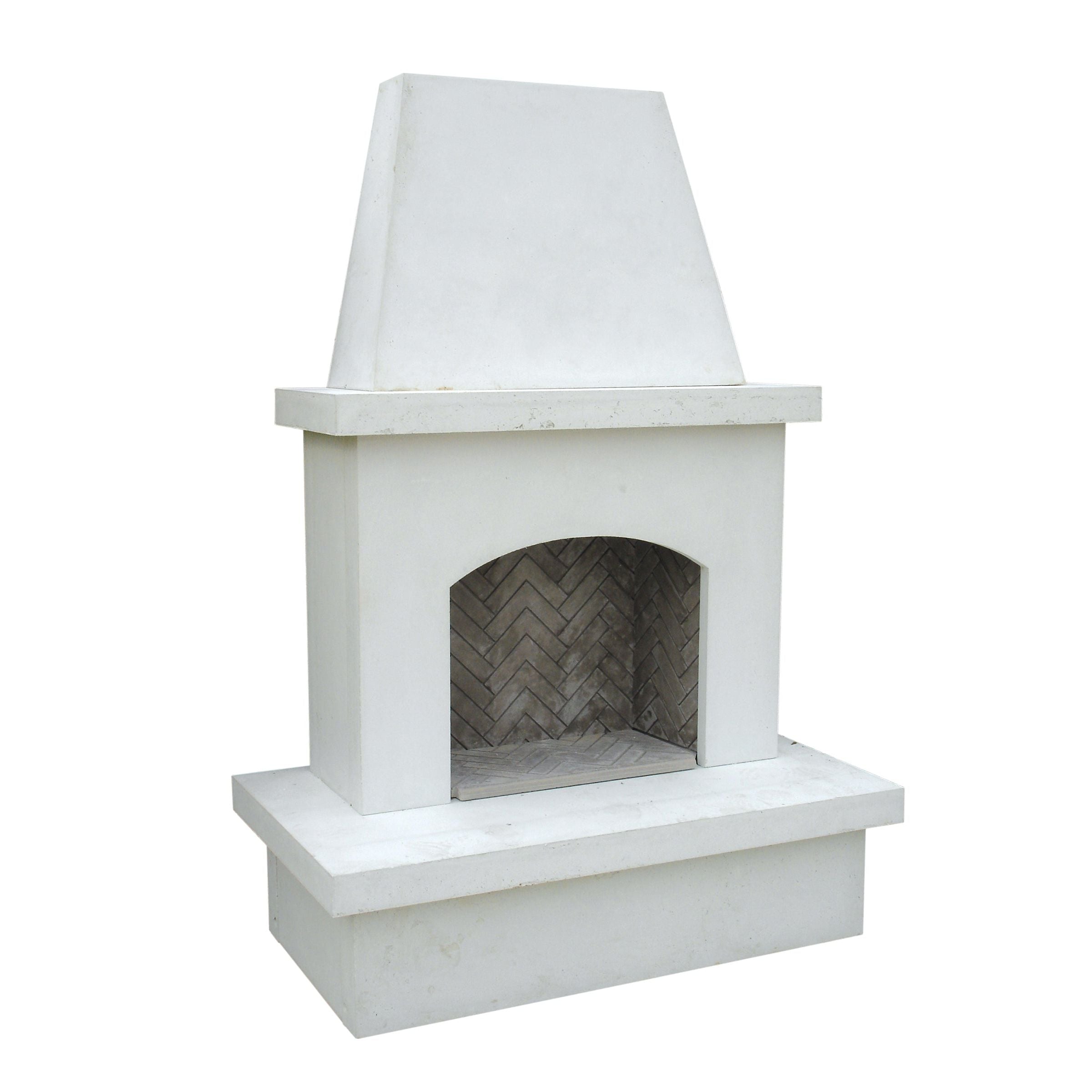 images American Fyre Designs Contractor's Model Vented Fireplace White Concrete 040-11-A-WC-RBC - Image 1