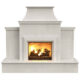 American Fyre Designs 110'' Grand Cordova Vent-Free Outdoor Fireplace with Rectangle Extended Bullnose Hearth 182-35-N-CB-RBC - Image 2