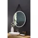 Ancerre 24” Sangle Led Mirror Black Framed Lighted Bathroom Vanity Mirror and Vegan leather Strap LEDM-SANGLE-24-B - Image 3