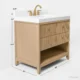 Ancerre 36” Momo Bathroom Vanity Oak Single Sink VTS-Momo-36-Oak-WQZ - Image 3