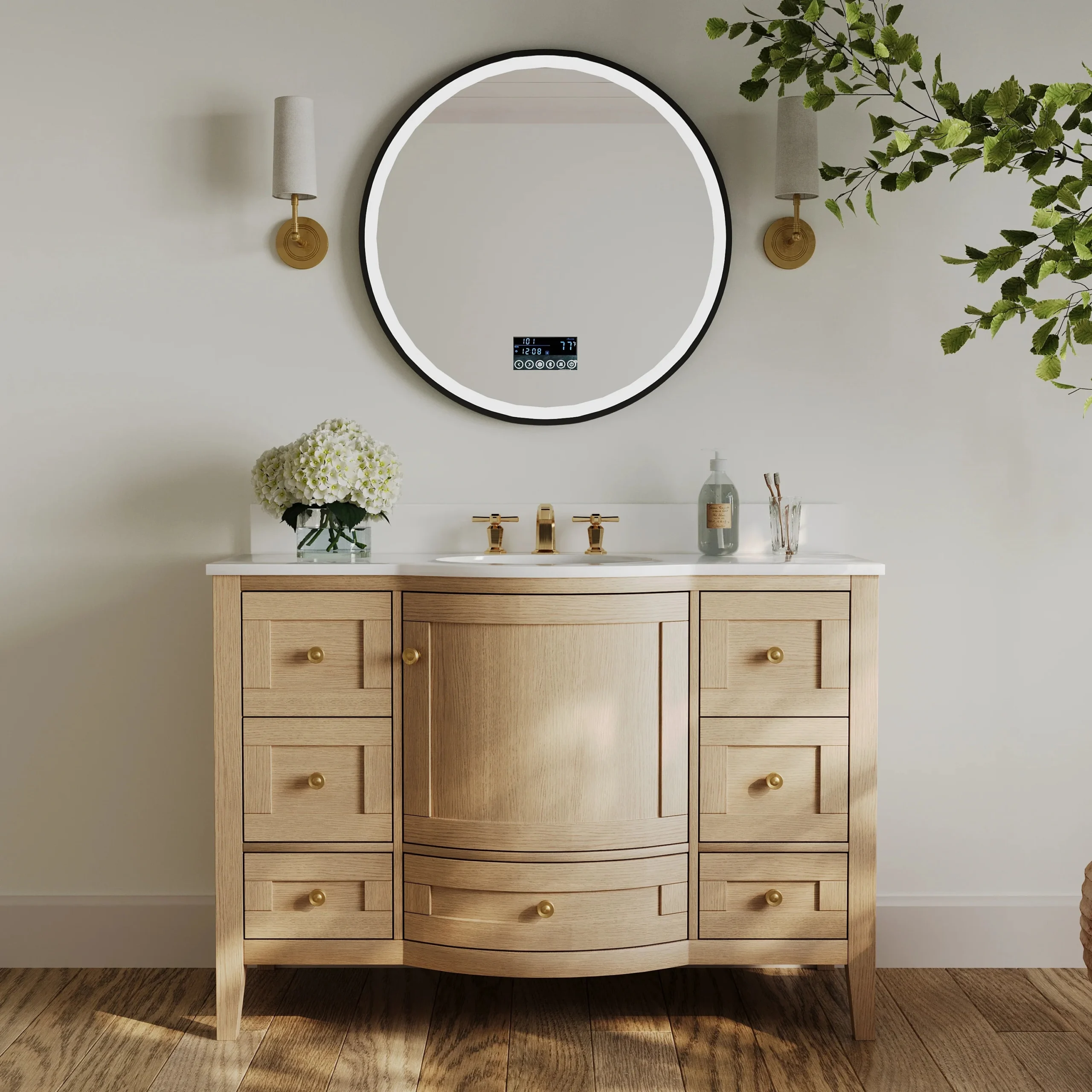 images Ancerre 42” Lauren Bathroom Vanity Oak Single Sink VTS-Lauren-42-Oak-WQZ - Image 1