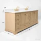 Ancerre 84” Audrey Bathroom Vanity Oak Double Sink Cabinet Set VTS-Audrey-84-Oak-WQZ - Image 4