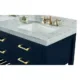 Ancerre Elizabeth 60 inch Bathroom Vanity Set in Heritage Blue with 24 inch Mirrors VTSM-ELIZABETH-60-HB-CW-GD - Image 5