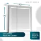 Aquadom Royale Plus 36'' × 36'' LED Lighted Medicine Cabinet - Image 13