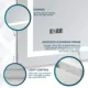 Aquadom Daytona 30'' × 36'' LED Lighted Bathroom Mirror - Image 12