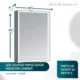 Aquadom Edge Royale 20'' × 32'' Left Hinge LED Lighted Medicine Cabinet - Image 9