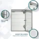Aquadom Edge Royale 20'' × 32'' Right Hinge LED Lighted Medicine Cabinet - Image 12