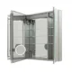 Aquadom Edge Royale 36'' × 32'' LED Lighted Triple Door Medicine Cabinet - Image 9