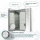 Aquadom Edge Royale 36'' × 32'' LED Lighted Triple Door Medicine Cabinet - Image 16