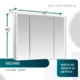 Aquadom Edge Royale 40'' × 32'' LED Lighted Triple Door Medicine Cabinet - Image 13