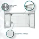 Aquadom Edge Royale 48'' × 32'' LED Lighted Medicine Cabinet - Image 12
