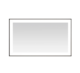 Aquadom Lexington 60''x 36'' x 2.28'' LED Lighted Slim Frame Mirror with Defogger Matte Black Finish - Image 7