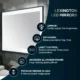Aquadom Lexington 72''x 36'' x 2.28'' LED Lighted Slim Frame Mirror with Defogger Chrome Finish - Image 15