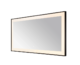 Aquadom Lexington 72''x 36'' x 2.28'' LED Lighted Slim Frame Mirror with Defogger Matte Black Finish - Image 2