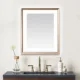 Aquadom Madison 30''x 36'' x 2.28'' LED Lighted Chamfer Frame Mirror with Defogger Brushed Gold Finish