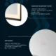 Aquadom Madison 30''x 36'' x 2.28'' LED Lighted Chamfer Frame Mirror with Defogger Chrome Finish - Image 12
