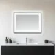 Aquadom Madison 48''x 36'' x 2.28'' LED Lighted Chamfer Frame Mirror with Defogger Chrome Finish