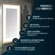 Aquadom Madison 48''x 36'' x 2.28'' LED Lighted Chamfer Frame Mirror with Defogger Matte Black Finish - Image 15