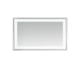 Aquadom Madison 60''x 36'' x 2.28'' LED Lighted Chamfer Frame Mirror with Defogger Chrome Finish - Image 2