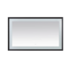 Aquadom Madison 60''x 36'' x 2.28'' LED Lighted Chamfer Frame Mirror with Defogger Matte Black Finish - Image 3
