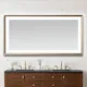 Aquadom Madison 72''x 36'' x 2.28'' LED Lighted Chamfer Frame Mirror with Defogger Brushed Gold Finish