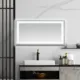 Aquadom Madison 72''x 36'' x 2.28'' LED Lighted Chamfer Frame Mirror with Defogger Chrome Finish