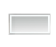 Aquadom Madison 72''x 36'' x 2.28'' LED Lighted Chamfer Frame Mirror with Defogger Chrome Finish - Image 4
