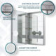 Aquadom Royale 24'' × 36'' Left Hinge Medicine Cabinet - Image 8