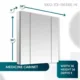 Aquadom Royale 36'' × 36'' Triple Door Medicine Cabinet R3-3636E-N - Image 14