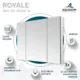 Aquadom  Royale 40" × 36" Triple Door Medicine Cabinet R3-4036E-N - Image 13