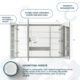 Aquadom  Royale 40" × 36" Triple Door Medicine Cabinet R3-4036E-N - Image 15