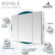 Aquadom Royale 48" × 36"  Triple Door Medicine Cabinet R3-4836E-N - Image 12
