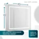 Aquadom Royale Plus 40''× 36'' LED Lighted Triple Door Medicine Cabinet - Image 18