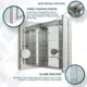 Aquadom Royale Plus 40''× 36'' LED Lighted Triple Door Medicine Cabinet - Image 17