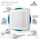 Aquadom Royale Plus 36'' × 30'' LED Lighted Triple Door Medicine Cabinet - Image 16