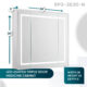 Aquadom Royale Plus 36'' × 30'' LED Lighted Triple Door Medicine Cabinet - Image 15